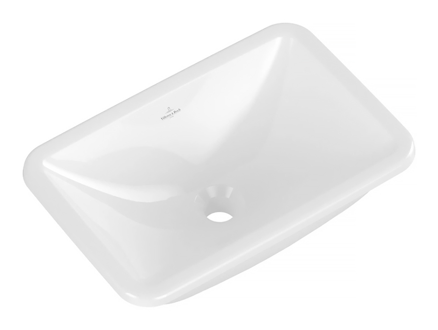 Раковина Villeroy&Boch Loop & Friends для установки под столешницу 450 x280x165 мм, с переливом, нешлифованный, цвет Альп. белый Ceramic Plus - изображение 1