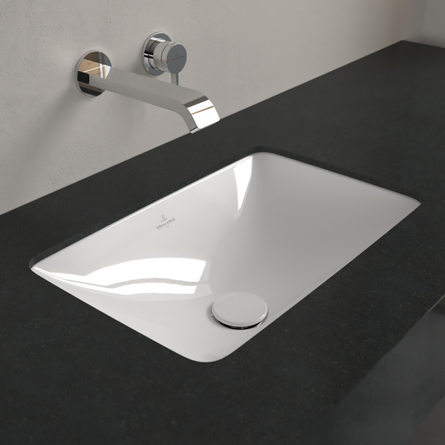Раковина Villeroy&Boch Loop & Friends для установки под столешницу 450 x280x165 мм, с переливом, нешлифованный, цвет Альп. белый Ceramic Plus - изображение 2