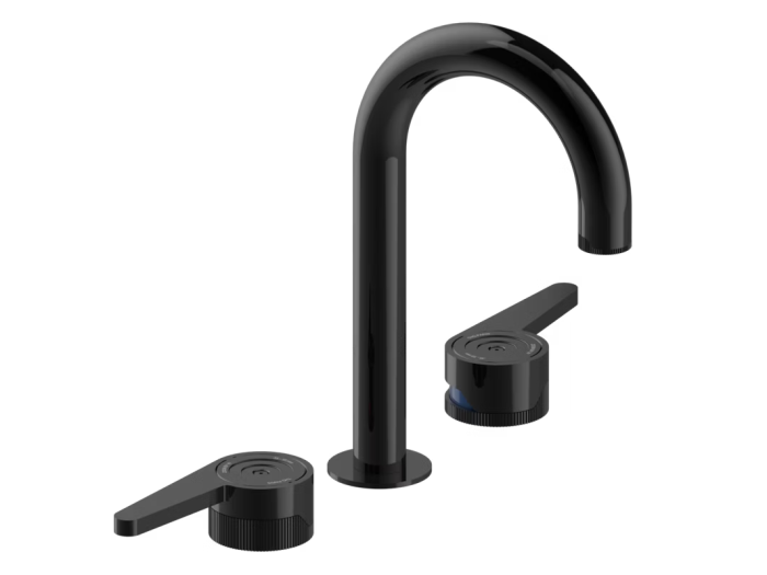 На фото Смеситель для раковины THG Zoom.12 на 3 отверстия, с высоким изливом, с донным клапаном, цвет Brown bronze PVD На изображении товар Смеситель для раковины THG Zoom.12 на 3 отверстия, с высоким изливом, с донным клапаном, цвет Brown bronze PVD от официального представителя в Москве