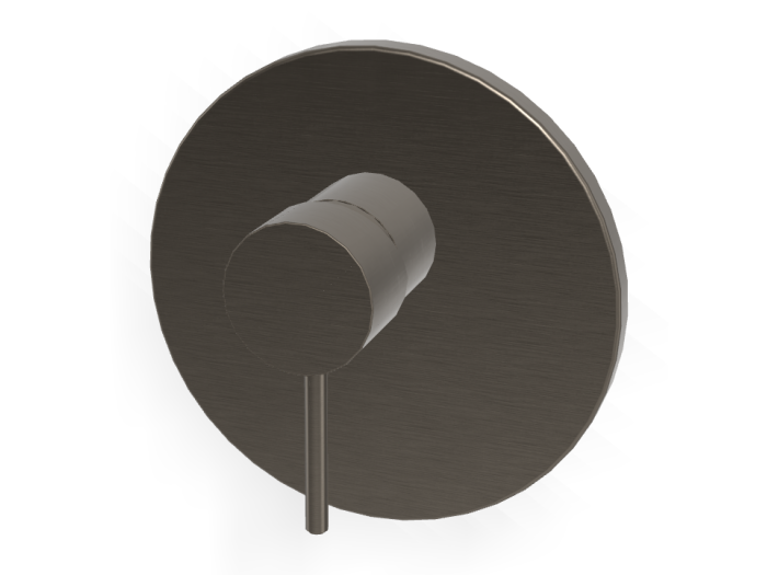 На изображении товар Смеситель для душа Carlo Frattini Spillo Up, встраиваемый, однорычажный, внешняя часть, цвет брашированный чёрный хром от официального представителя в Москве