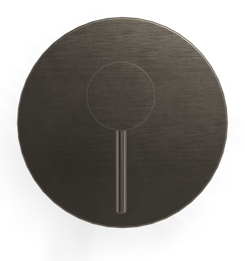 Смеситель для душа Carlo Frattini Spillo Up, встраиваемый, однорычажный, внешняя часть, цвет брашированный чёрный хром - изображение 1