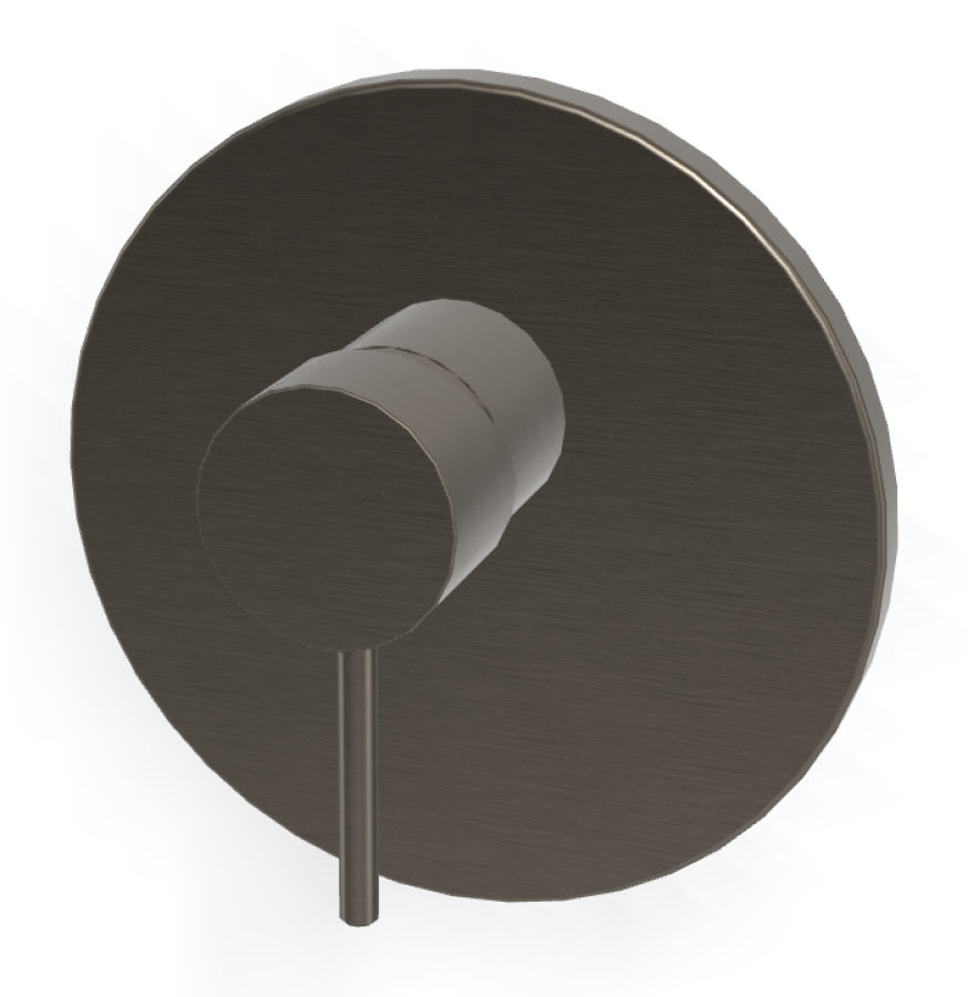 Смеситель для душа Carlo Frattini Spillo Up, встраиваемый, однорычажный, внешняя часть, цвет брашированный чёрный хром