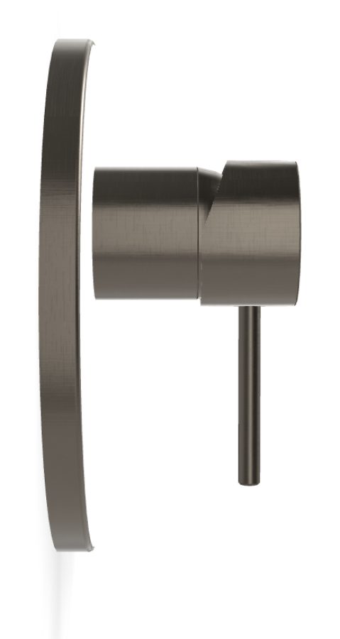 Смеситель для душа Carlo Frattini Spillo Up, встраиваемый, однорычажный, внешняя часть, цвет брашированный чёрный хром - изображение 2