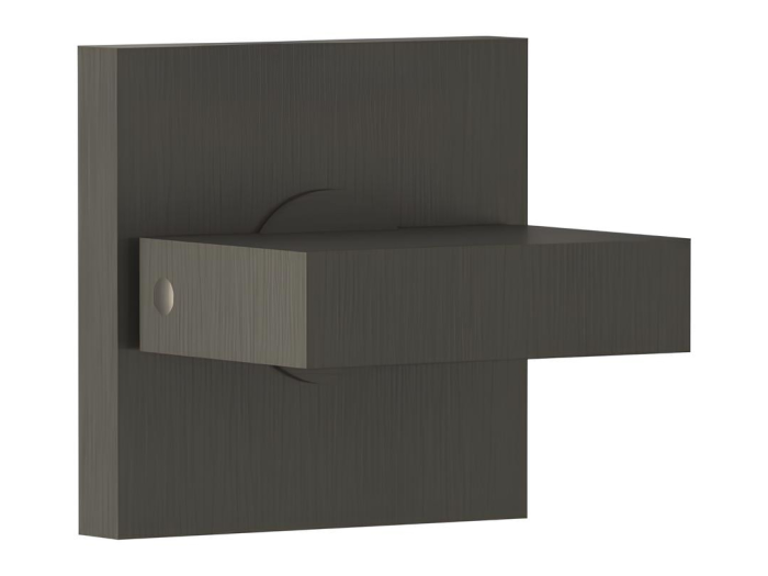 На изображении товар Запорный вентиль Gessi Rettangolo К, встраиваемый, для термостатического смесителя, внешняя часть, цвет Black Metal Brushed PVD от официального представителя в Москве