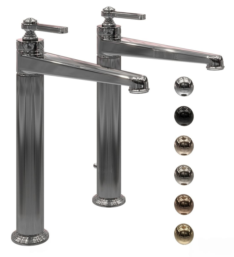 Смеситель для раковины Gessi Venti20, высокий, без донного клапана, цвет Brass PVD - изображение 2