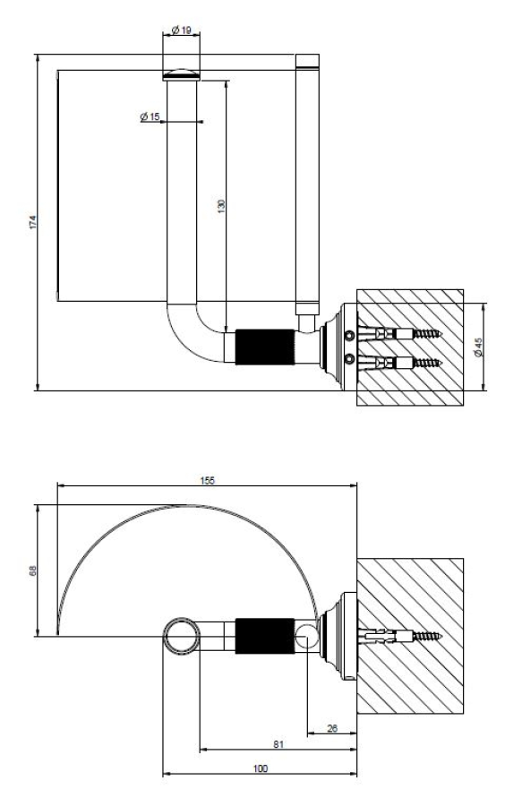 Бумагодержатель Gessi Venti20 Accessori, настенный, с крышкой, ширина 174 мм, цвет Antique Brass - изображение 1