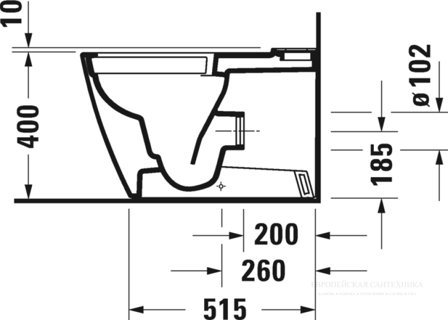 Унитаз Duravit Viu Rimless напольный, 350х650 мм, цвет белый WonderGliss - изображение 2