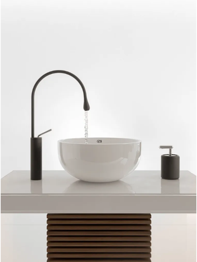 Cмеситель для раковины Gessi Goccia h523 мм, со средним изливом, без донного клапана, цвет Copper GHRC - изображение 1