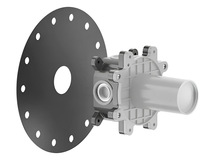 На изображении товар Скрытая часть Gessi, для смесителя с гигиеническим душем, цвет Chrome от официального представителя в Москве