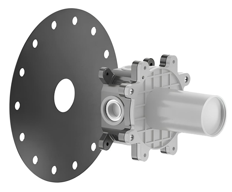 Скрытая часть Gessi, для смесителя с гигиеническим душем, цвет Chrome