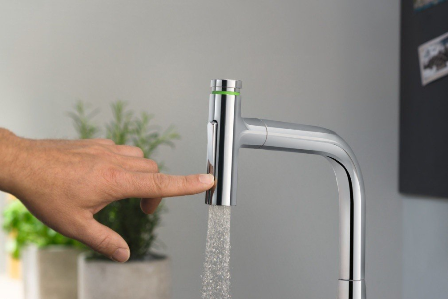 Смеситель для кухни Hansgrohe Metris Select M71, однорычажный, на 2 отверстия, с вытяжным изливом, цвет хром - изображение 2