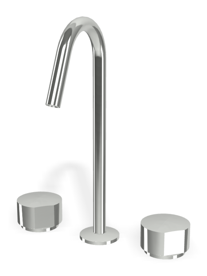 Смеситель для раковины Carlo Frattini SO, без ручек, с вращающимся изливом Ø18 мм, донным клапаном Click-Clack, 2 гибкими шлангами, Н-319 мм, цвет хром