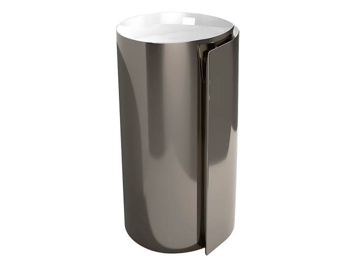 На изображении товар Раковина Flaminia Mono Roll 44 напольная, ø 440 мм, цвет платина от официального представителя в Москве