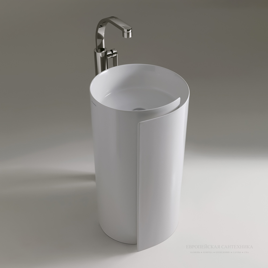 Раковина Flaminia Mono Roll 44 напольная, ø 440 мм, цвет платина - изображение 1