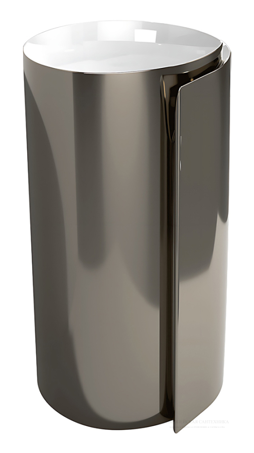 Раковина Flaminia Mono Roll 44 напольная, ø 440 мм, цвет платина