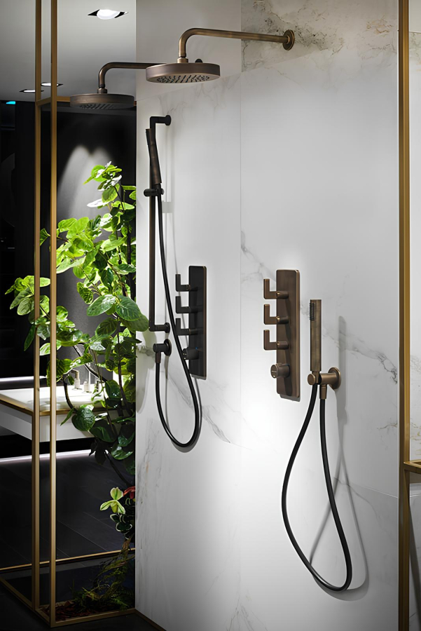 Шланговое подсоединение Gessi Inciso ⌀65 мм, настенное, цвет Antique Brass - изображение 1