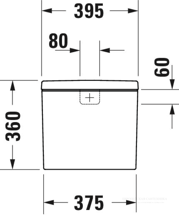 Бачок для унитаза Duravit D-Neo, 395 x 180 мм, подключение снизу слева, цвет белый глянцевый - изображение 6