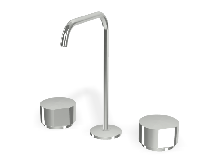 На изображении товар Смеситель для раковины Carlo Frattini SO, без ручек, с вращающимся изливом Ø10 мм, донным клапаном Click-Clack, 2 гибкими шлангами, L-168 мм, цвет хром от официального представителя в Москве