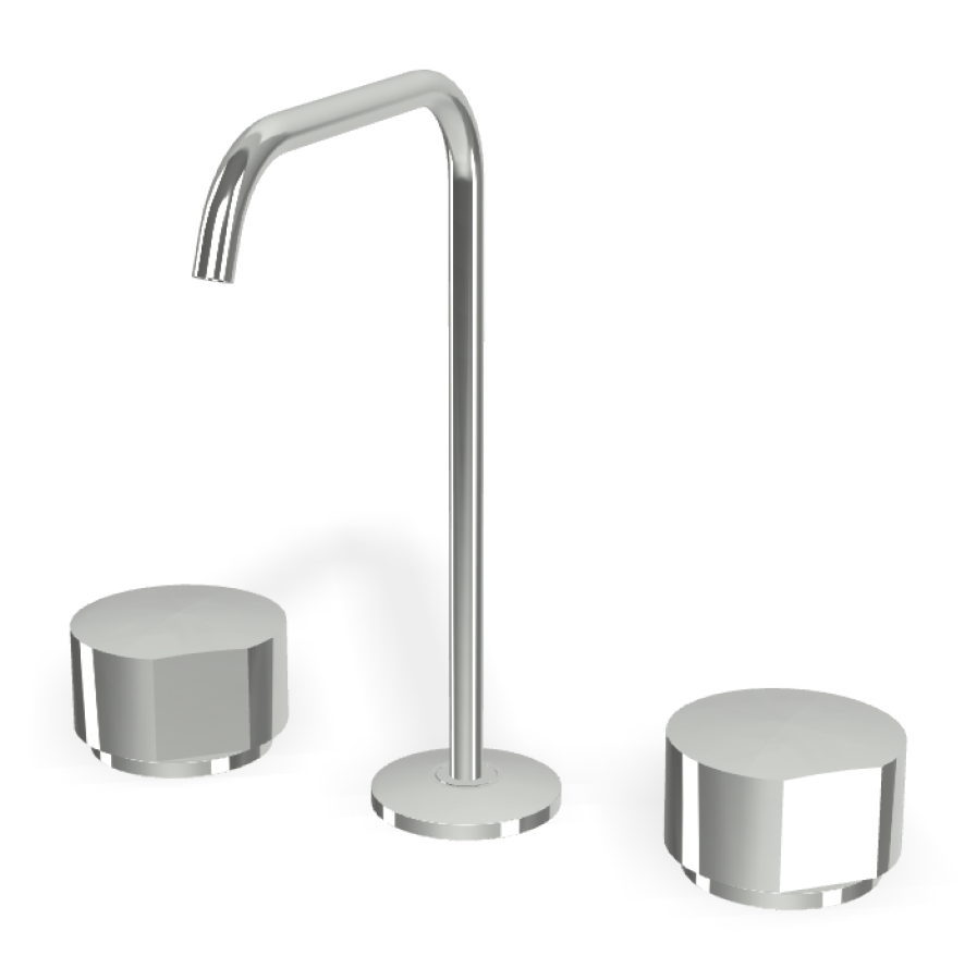 Смеситель для раковины Carlo Frattini SO, без ручек, с вращающимся изливом Ø10 мм, донным клапаном Click-Clack, 2 гибкими шлангами, L-168 мм, цвет хром