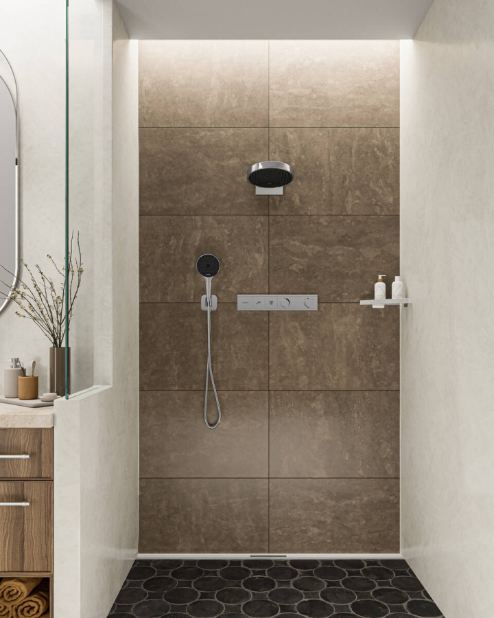 Лейка ручная Hansgrohe Rainfinity 130 3jet EcoSmart, цвет хром - изображение 4