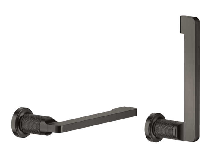 На изображении товар Бумагодержатель Gessi Inciso, настенный, цвет Black Metal Brushed PVD от официального представителя в Москве