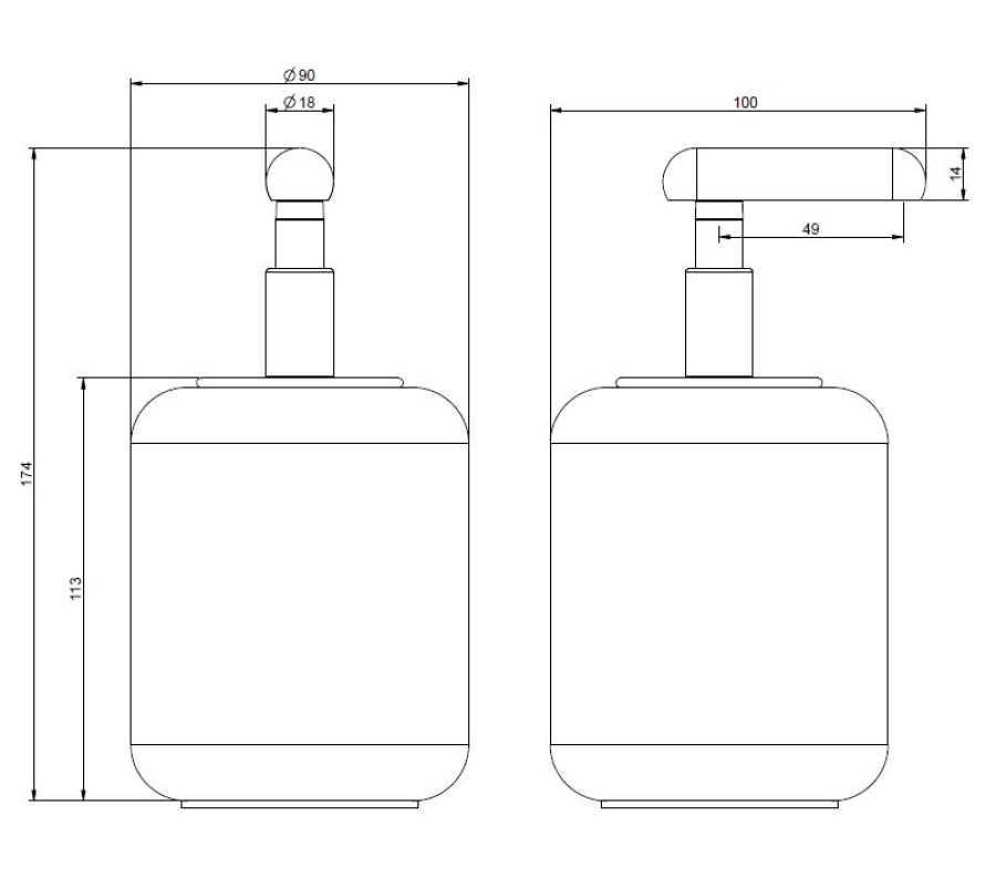 Дозатор для жидкого мыла Gessi Goccia Accessories, настольный, Н-174 мм, цвет Copper Brushed GHRC - изображение 1
