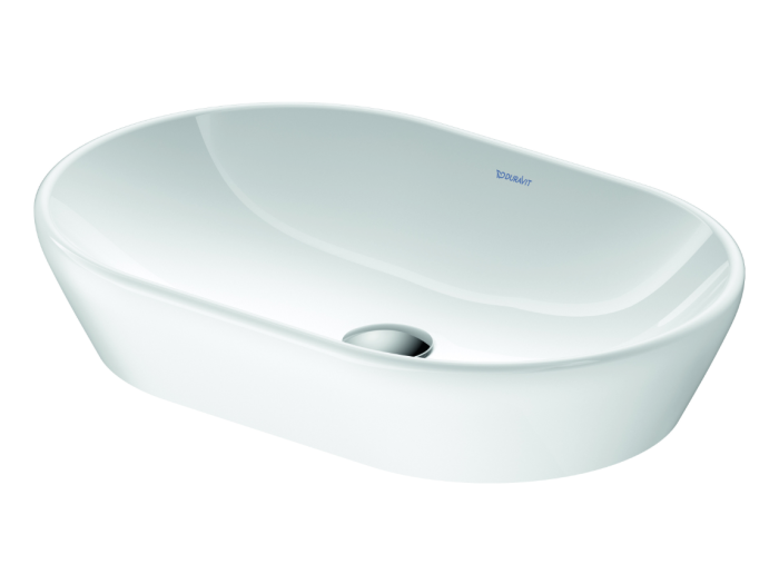 На изображении товар Раковина Duravit D-Neo накладная, 600x400 мм, без перелива, цвет белый с покрытием WonderGliss от официального представителя в Москве