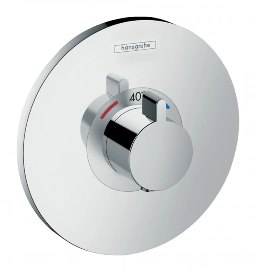Термостат Hansgrohe Ecostat S Highflow, настенный, внешняя часть, цвет хром