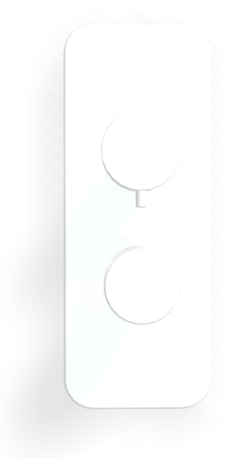 Смеситель для ванны/душа Carlo Frattini Spillo Tech, ручка G Collection, с переключателем на 2/3 потребителя, Н-260 мм, внешняя часть, цвет белый матовый - изображение 1