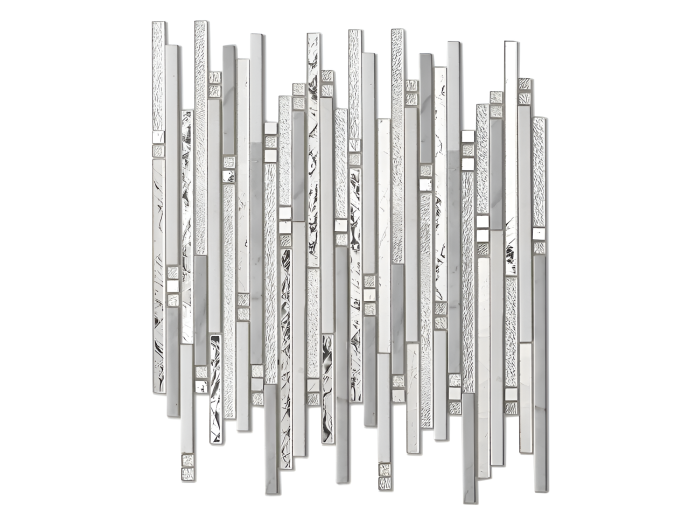 На изображении товар Sicis Стеклянная мозаика Fibers Thin White 286x325 mm от официального представителя в Москве