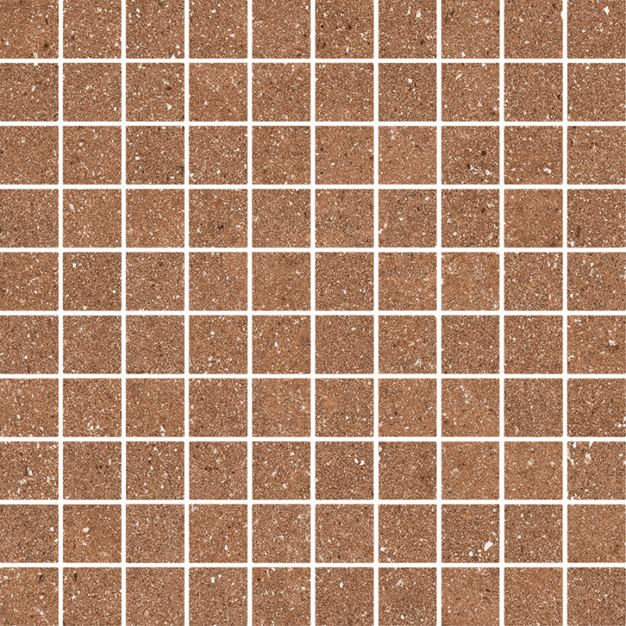 Terratinta Ceramics Мозаика, керамогранит Grained Matt Rust Mosaic 30x30 (3x3) / 10.0