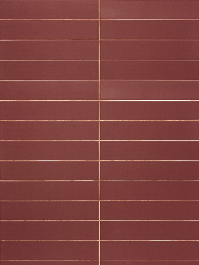 Sartoria Керамическая плитка Fattamano Maroon Glossy 7.5x38 - изображение 1
