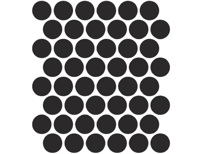 На изображении товар Etruria Керамогранит XXS-3D Cerchio 3D 5Х5 Nero Su Rete Monocolore 33Х37 от официального представителя в Москве