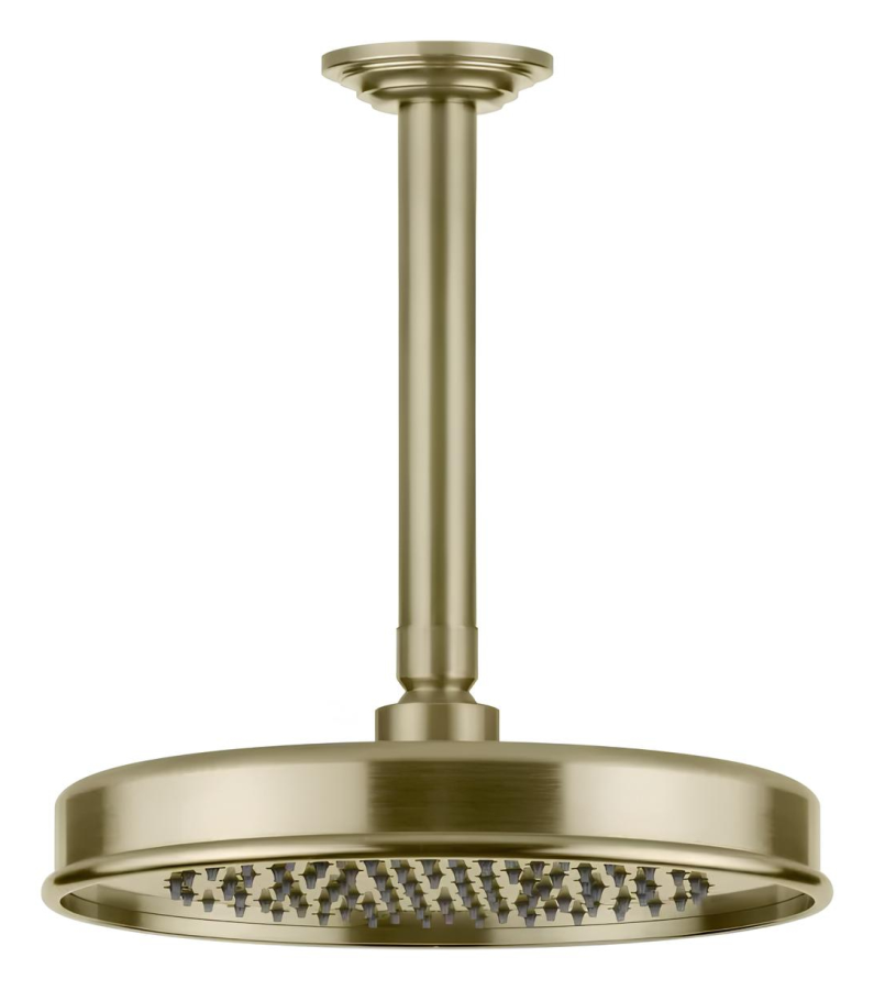 Верхний душ Gessi Venti20, 230 мм, потолочный, поворотный с шарниром, цвет Brushed Brass PVD