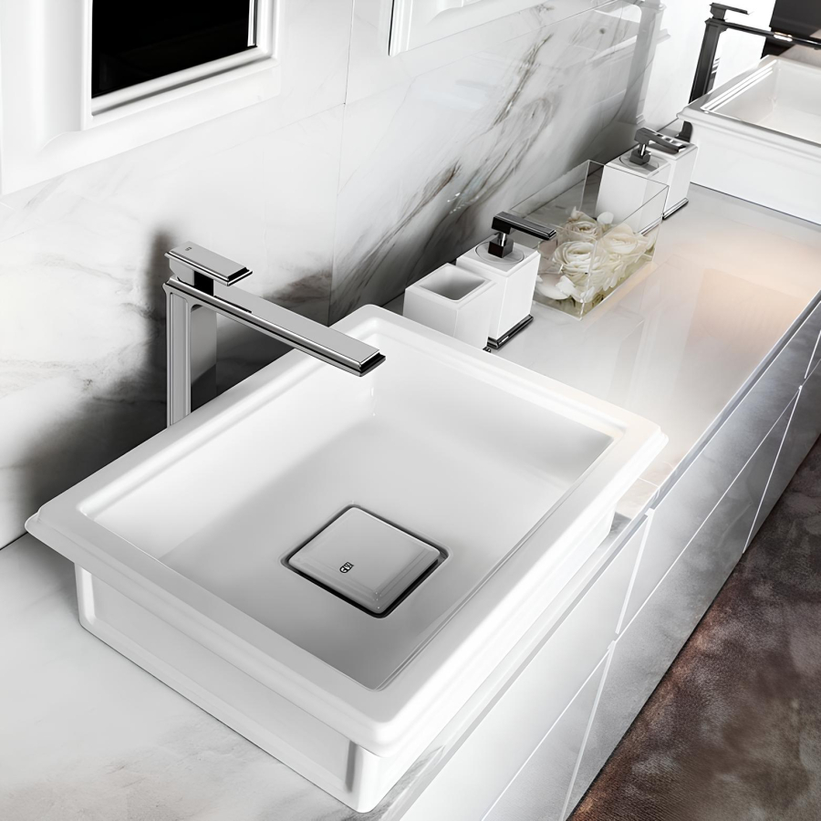 Раковина Gessi Eleganza, 560х420 мм, накладная, без перелива, цвет White - изображение 1