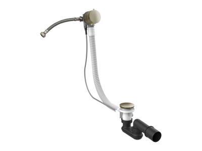 Слив-перелив для ванны Gessi Technical Accessories, h600 мм, с системой наполнения ванны через перелив, цвет Finox Brushed Nickel