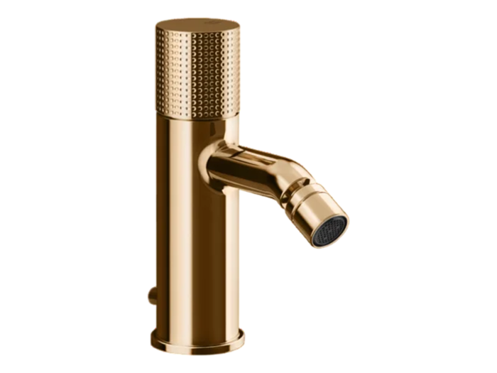 На изображении товар Смеситель для биде Gessi Habito Cesello, 45x150 мм, с донным клапаном, цвет Warm Bronze PVD от официального представителя в Москве