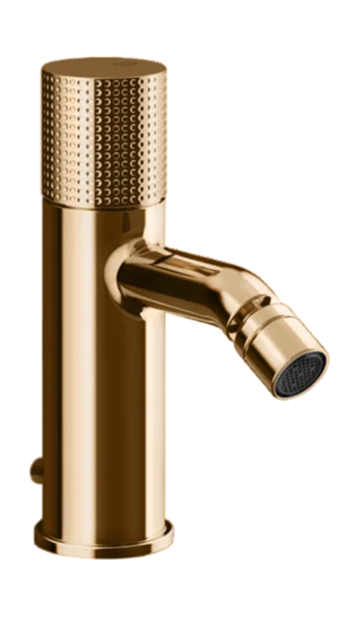 Смеситель для биде Gessi Habito Cesello, 45x150 мм, с донным клапаном, цвет Warm Bronze PVD