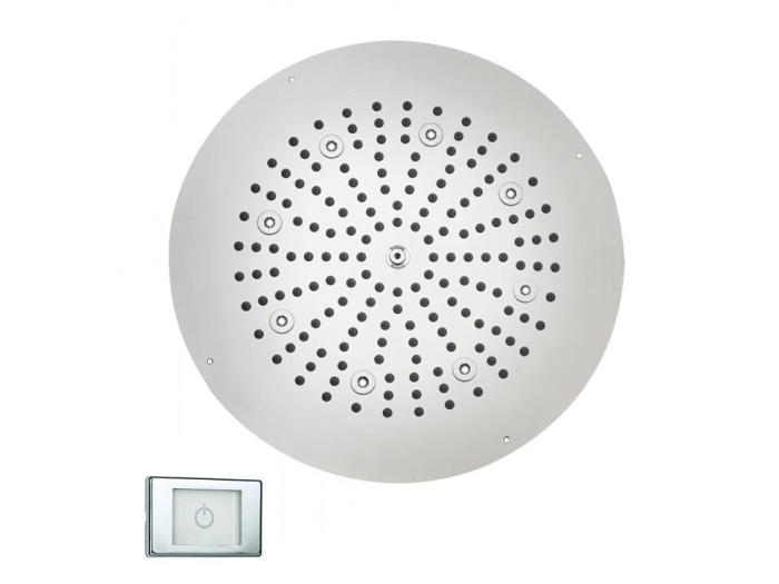 На изображении товар Душ потолочный Bossini Dream Oki Light с LED подсветкой Cromoterapia, Ø470 мм, цвет хром от официального представителя в Москве