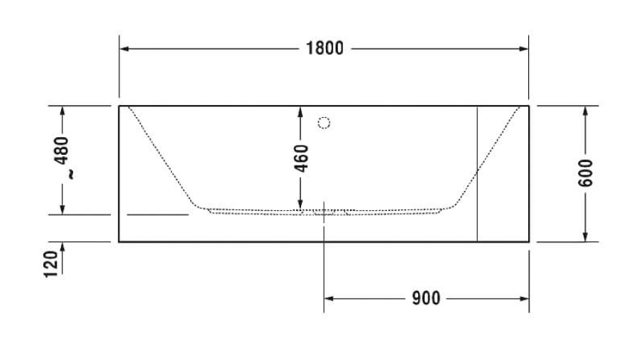 Ванна Duravit Happy D.2, угол слева, 1800x800 мм, с гидромассажем Combi-System E, с двумя наклонами для спины, с интегрированной акриловой панелью, цвет белый - изображение 2
