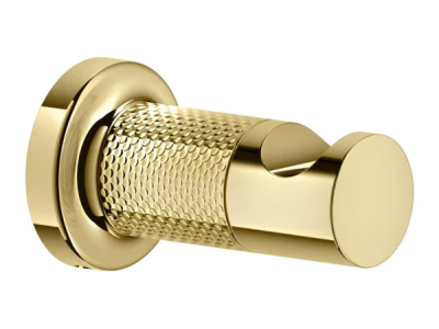 На изображении товар Крючок Gessi Inciso, ⌀26х69 мм, настенный, цвет Gold PVD от официального представителя в Москве