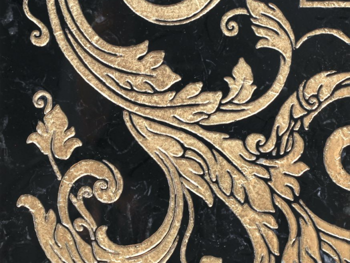 На изображении товар Akros Venezia Камень Luxurious Thalia corner Nero Marquinia – Gold 14.8X14.8X1 от официального представителя в Москве
