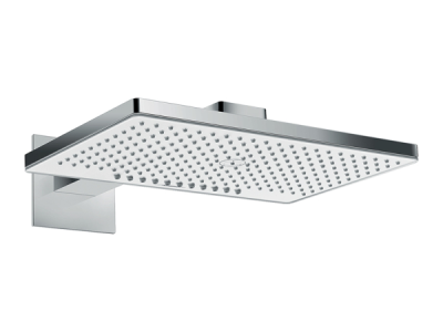 На изображении товар Верхний душ Hansgrohe Rainmaker Select 460 2jet, с настенным держателем, внешняя часть, цвет белый/хром от официального представителя в Москве