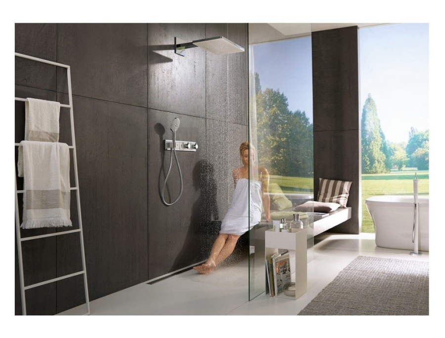 Верхний душ Hansgrohe Rainmaker Select 460 2jet, с настенным держателем, внешняя часть, цвет белый/хром - изображение 2