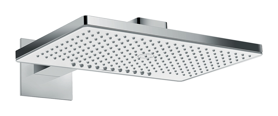 Верхний душ Hansgrohe Rainmaker Select 460 2jet, с настенным держателем, внешняя часть, цвет белый/хром