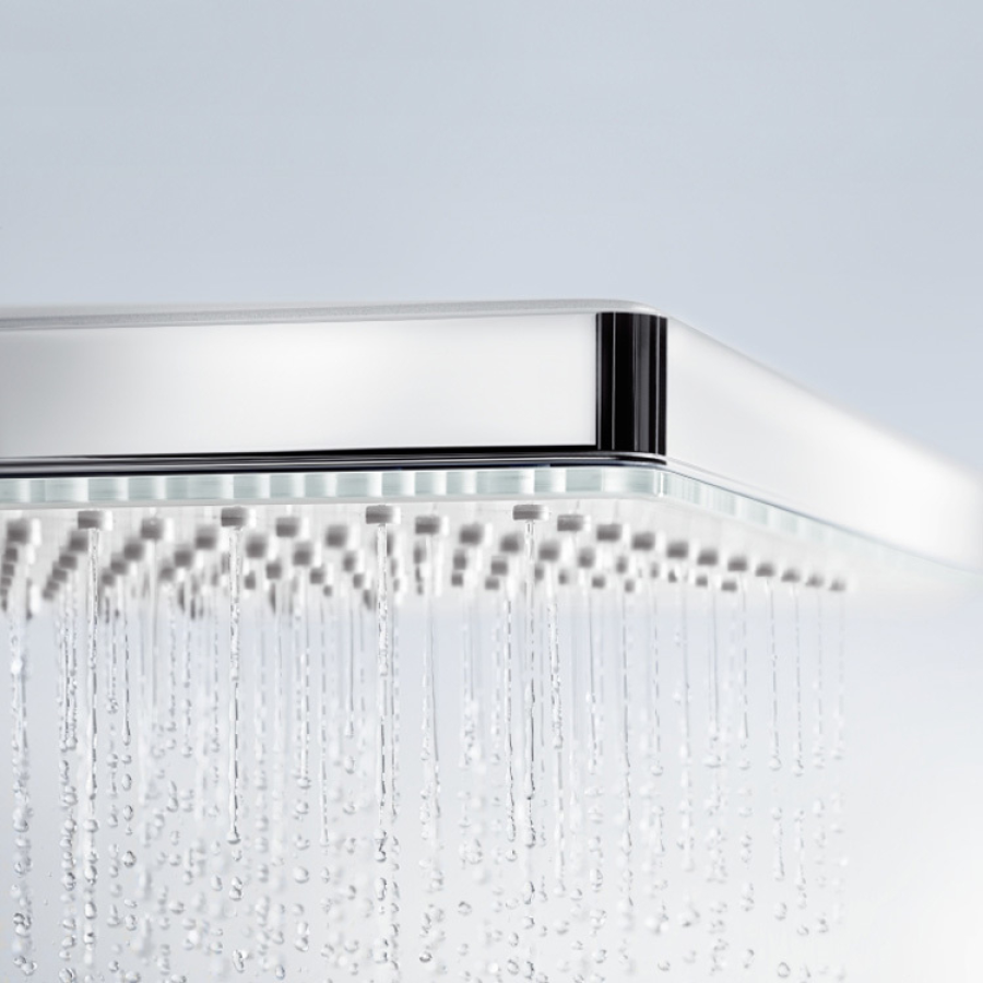 Верхний душ Hansgrohe Rainmaker Select 460 2jet, с настенным держателем, внешняя часть, цвет белый/хром - изображение 1