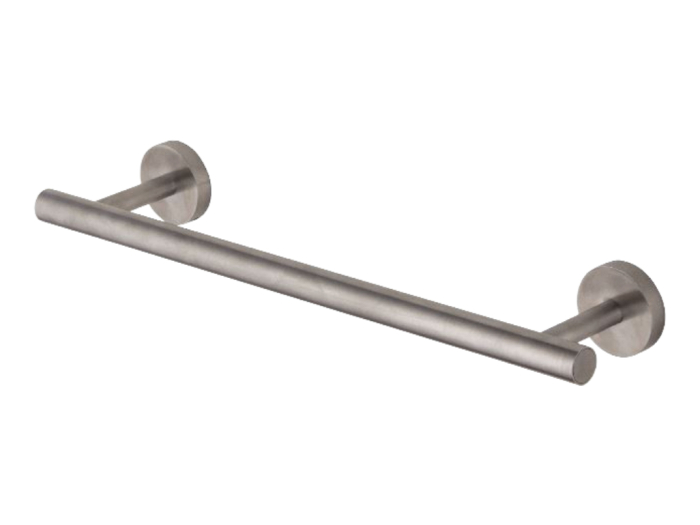 На изображении товар Полотенцедержатель Carlo Frattini Spillo Steel, настенный, между монтажными отверстиями 300 мм, цвет нержавеющая сталь от официального представителя в Москве