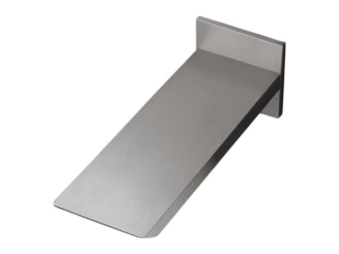 На изображении товар Излив CeaDesign Bar, настенный, L- 155 мм, внешняя часть, цвет сатинированная сталь от официального представителя в Москве