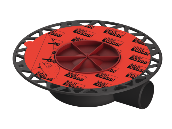 На изображении товар Сифон TECEdrainpoint S DN 50, для террасы, с универсальным фланцем Seal System от официального представителя в Москве