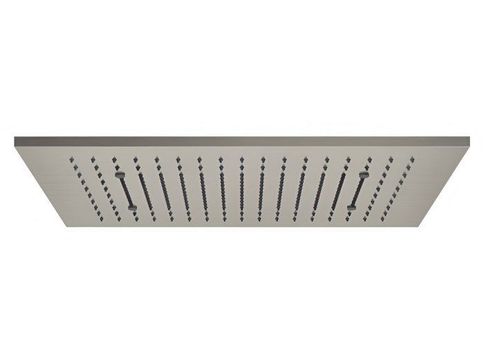 На изображении товар Накладная панель Gessi Afilo, для душевой системы встраиваемой в потолок, 500х300 мм, цвет steel brushed от официального представителя в Москве